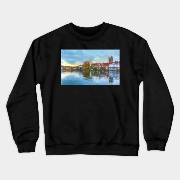 Henley on Thames a Digital Sketch Crewneck Sweatshirt by IanWL